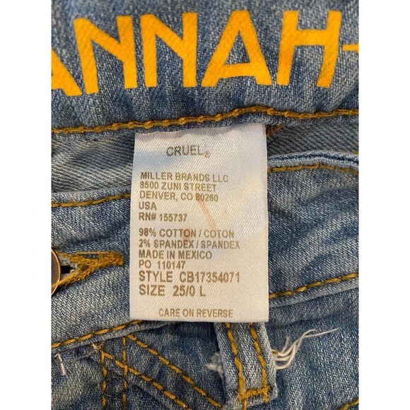 Womens Cruel Denim Jeans “Hannah” Size 25/0L  98% Cotton 2% Spandex Bootcut - Picture 9 of 12